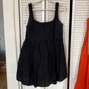 ASOS linen blend shirt black dress